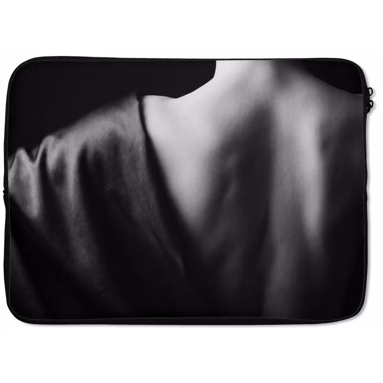 Laptophoes - Schouder - Zijde - Rug - Zwart - Wit - Elegant — 1
