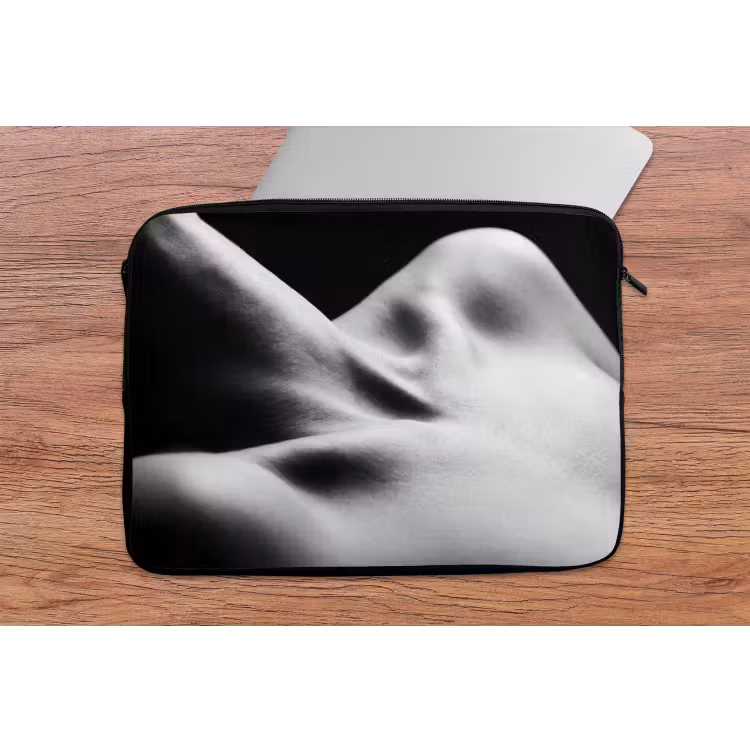 Laptophoes - Lichaam - Vormen - Abstract - Zwart - Wit - Sensueel — 2