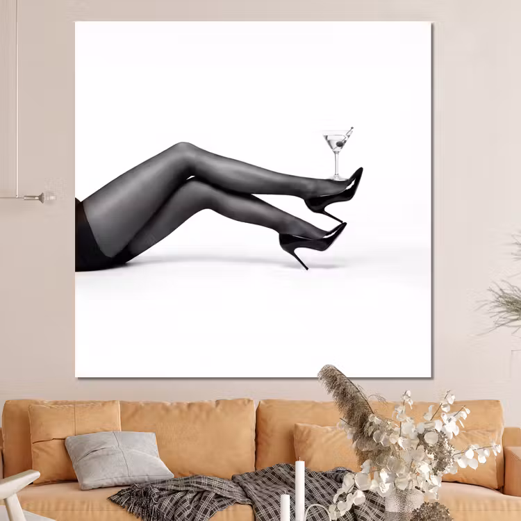 Forex - Benen - Hakken - Glas - Zwart - Wit - Speels — 4