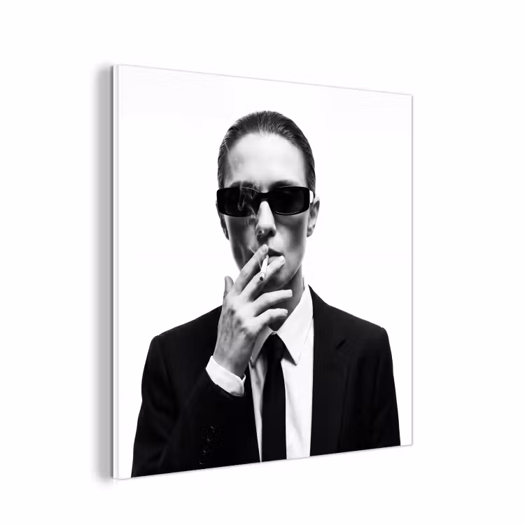 Forex - Portret - Pak - Roken - Zwart - Wit - Stoer — 1