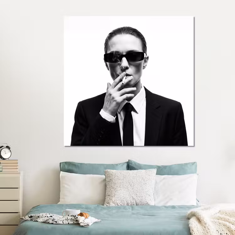 Forex - Portret - Pak - Roken - Zwart - Wit - Stoer — 2