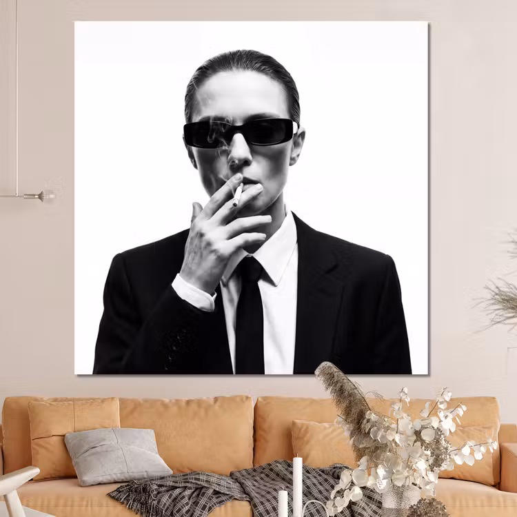 Forex - Portret - Pak - Roken - Zwart - Wit - Stoer — 4