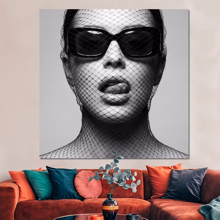 Forex - Vrouw - Net - Mysterieus - Zwart - Wit — 3