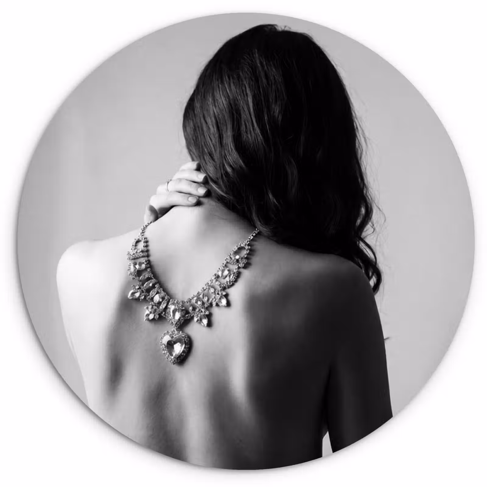 Muurcirkel - Vrouw - Ketting - Fashion - Zwart - Wit — 1