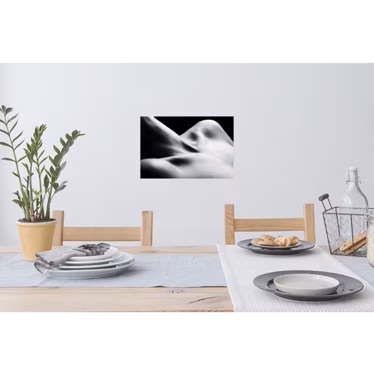Muursticker - Lichaam - Vormen - Abstract - Zwart - Wit - Sensueel — 3