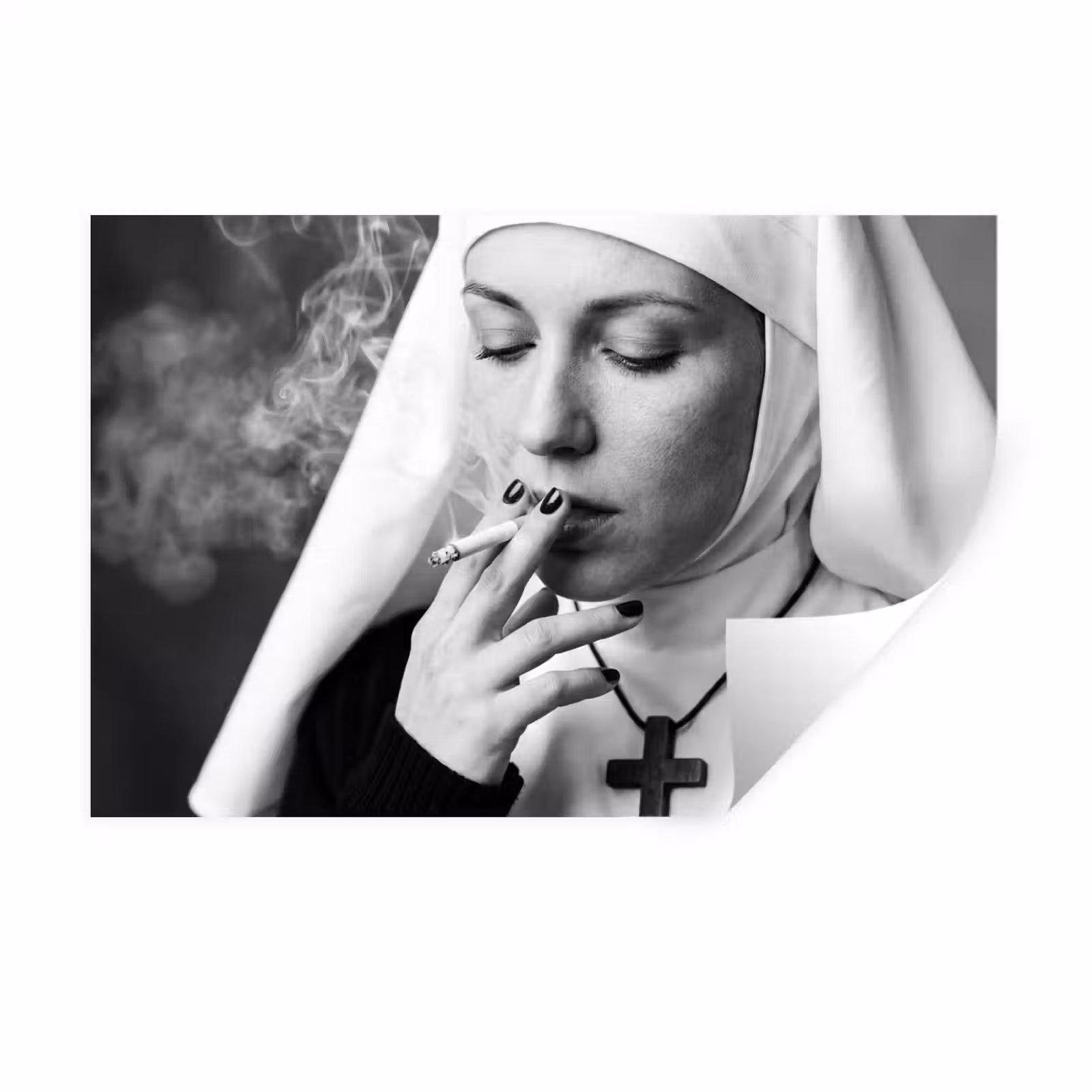 Muursticker - Non - Roken - Portret - Zwart - Wit - Rebels — 1
