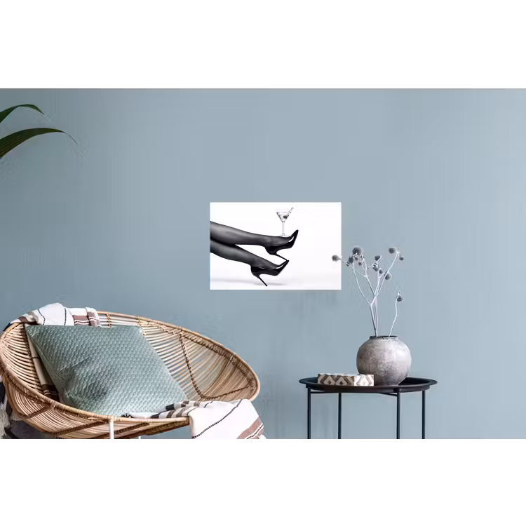 Muursticker - Benen - Hakken - Glas - Zwart - Wit - Speels — 4