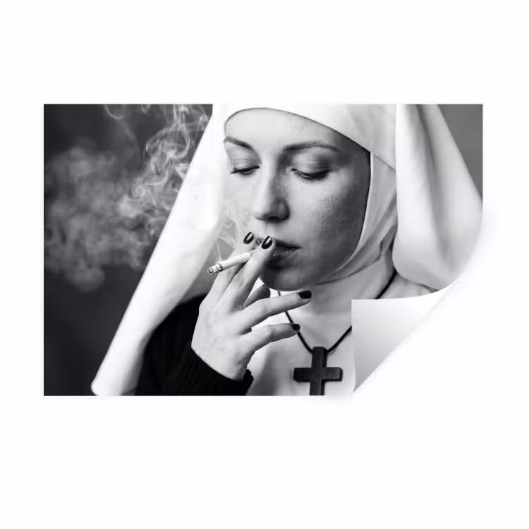 Muursticker - Non - Roken - Portret - Zwart - Wit - Rebels — 1