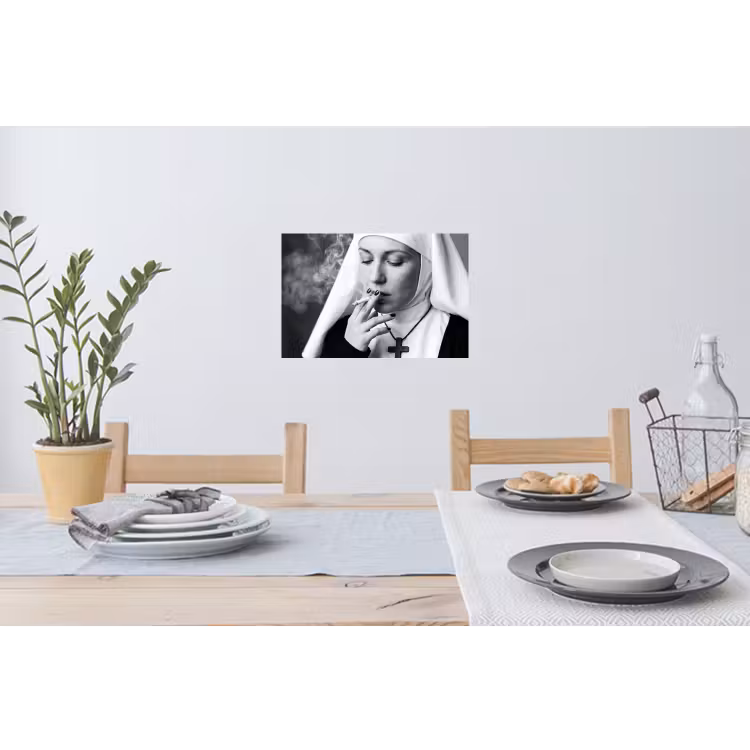 Muursticker - Non - Roken - Portret - Zwart - Wit - Rebels — 3