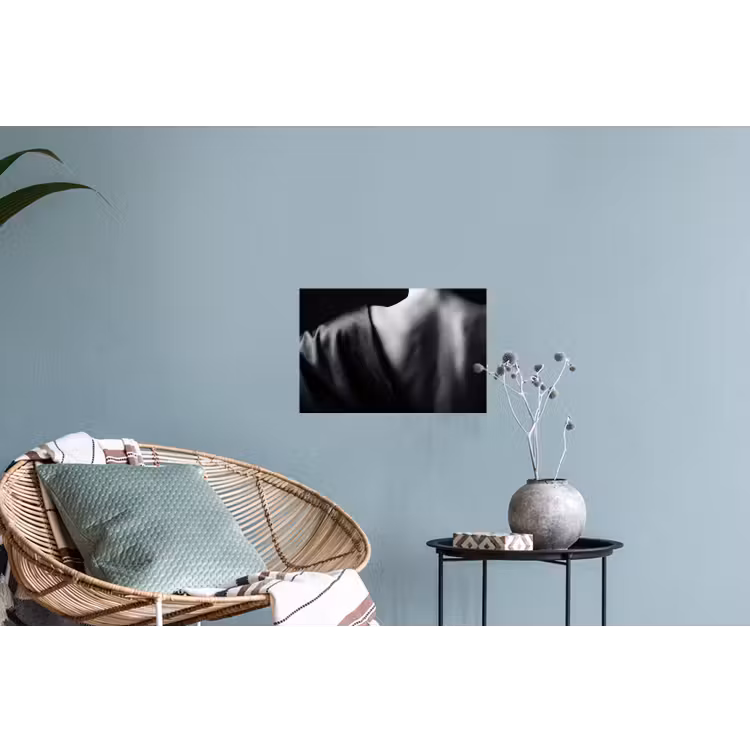 Muursticker - Schouder - Zijde - Rug - Zwart - Wit - Elegant — 4