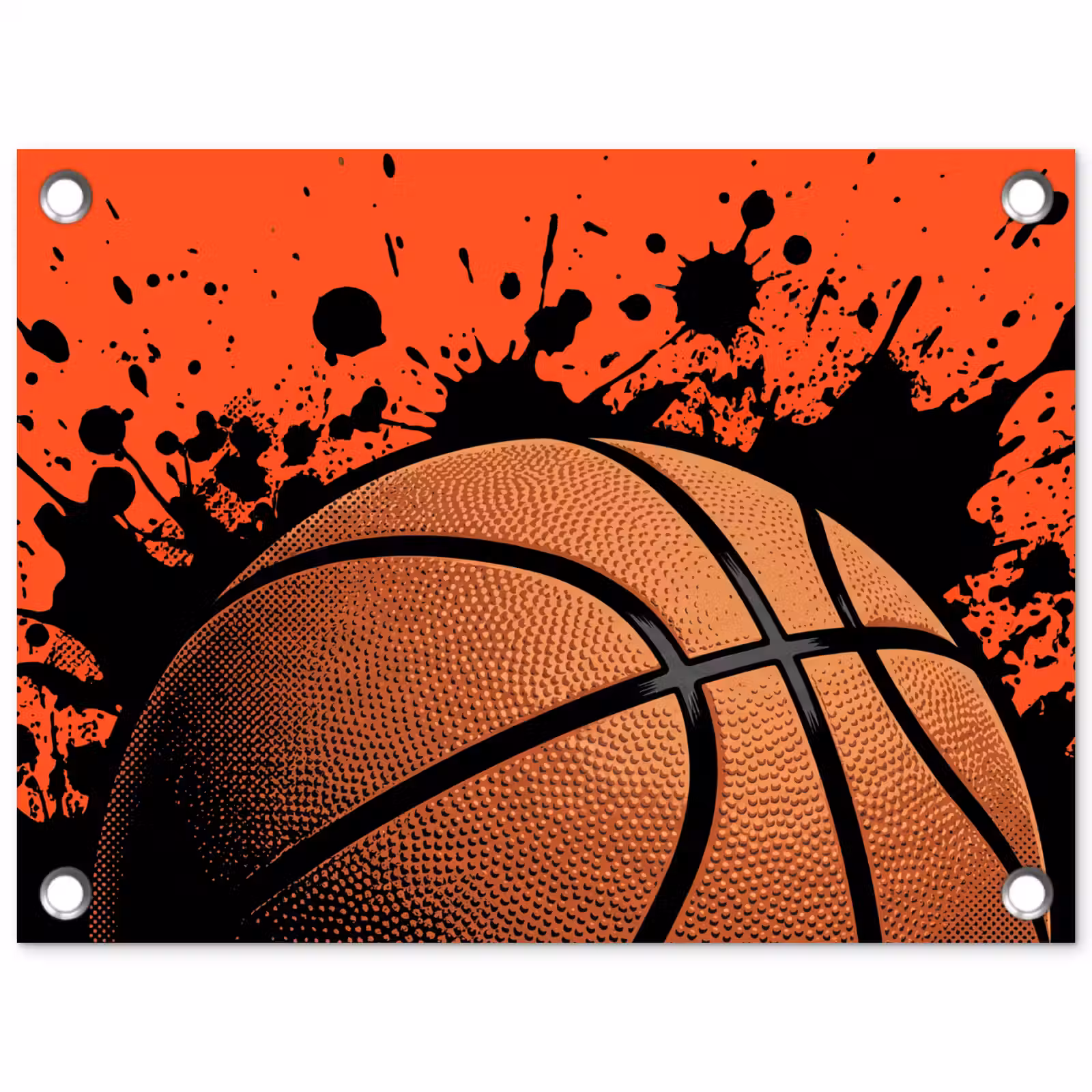 Tuinposter - Basketbal - Verf - Sport - Oranje — 1