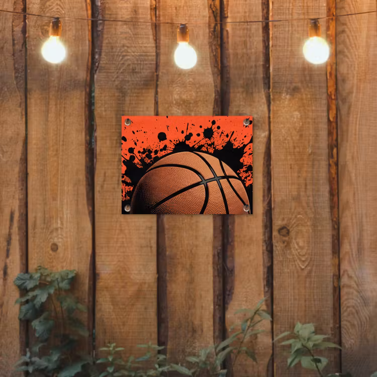 Tuinposter - Basketbal - Verf - Sport - Oranje — 2