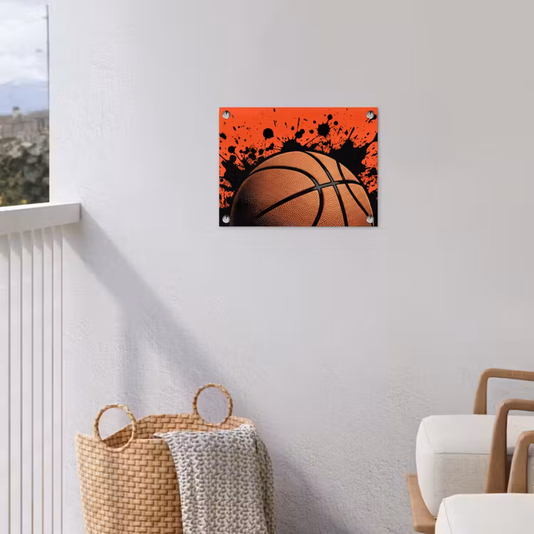 Tuinposter - Basketbal - Verf - Sport - Oranje — 3
