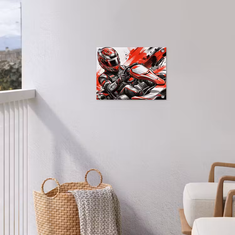 Tuinposter - Kart - Coureur - Snelheid - Rood — 3