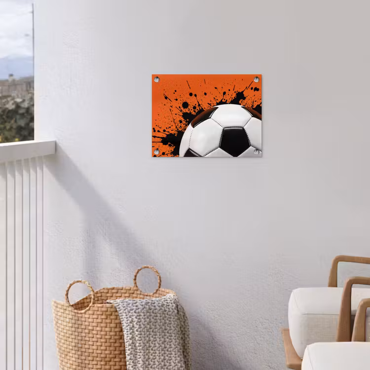 Tuinposter - Voetbal - Verf - Sport - Oranje — 3