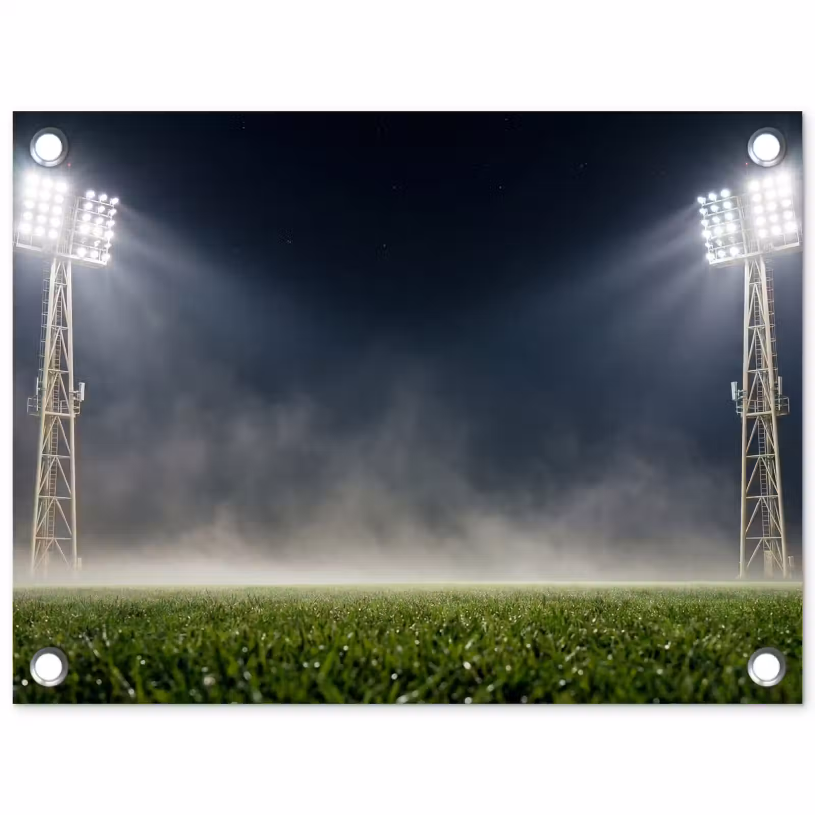Tuinposter - Stadion - Lichtmast - Sport - Nacht — 1