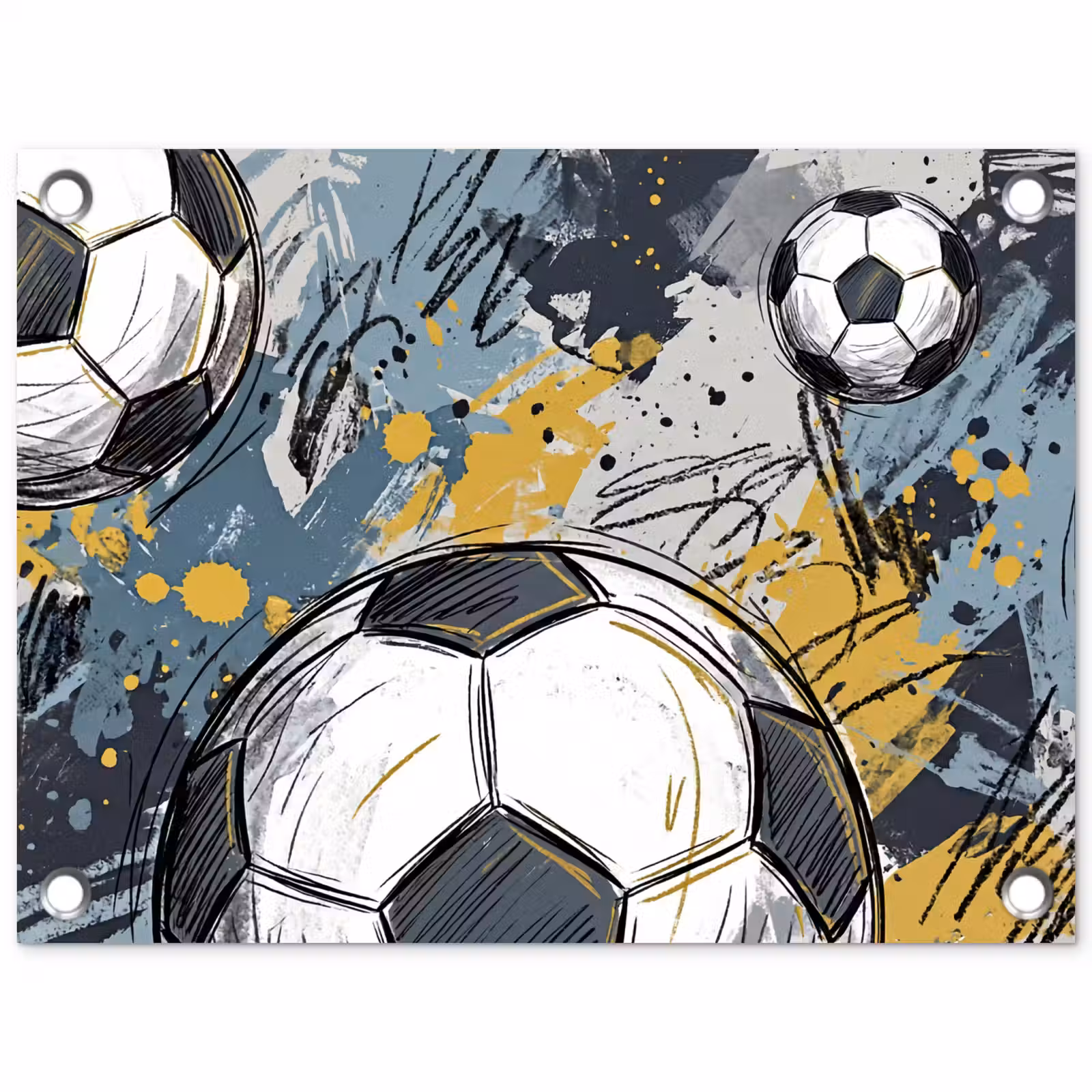 Tuinposter - Voetbal - Abstract - Sport - Kleurrijk — 1