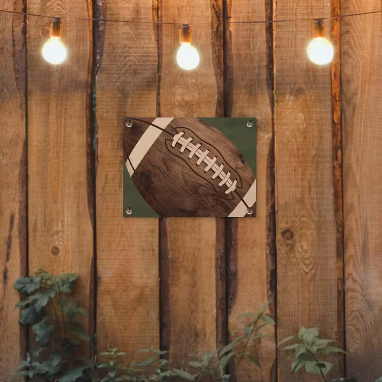 Tuinposter - Football - Hout - Sport - Groen — 2