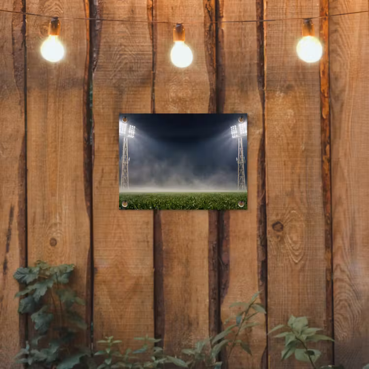 Tuinposter - Stadion - Lichtmast - Sport - Nacht — 2