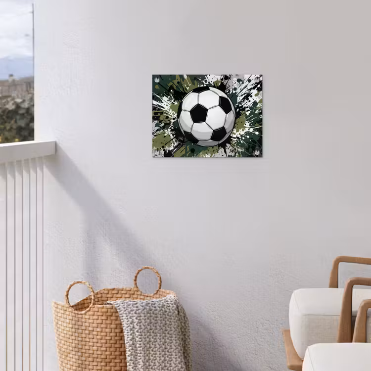 Tuinposter - Voetbal - Verf - Spetters - Groen — 3