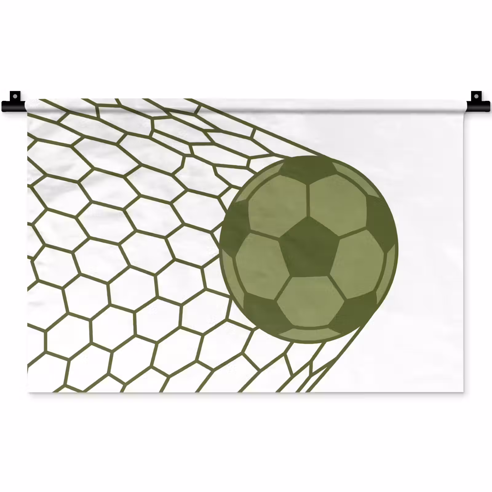 Wandkleed - Voetbal - Goal - Sport - Groen — 1