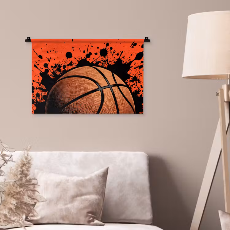 Wandkleed - Basketbal - Verf - Sport - Oranje — 2