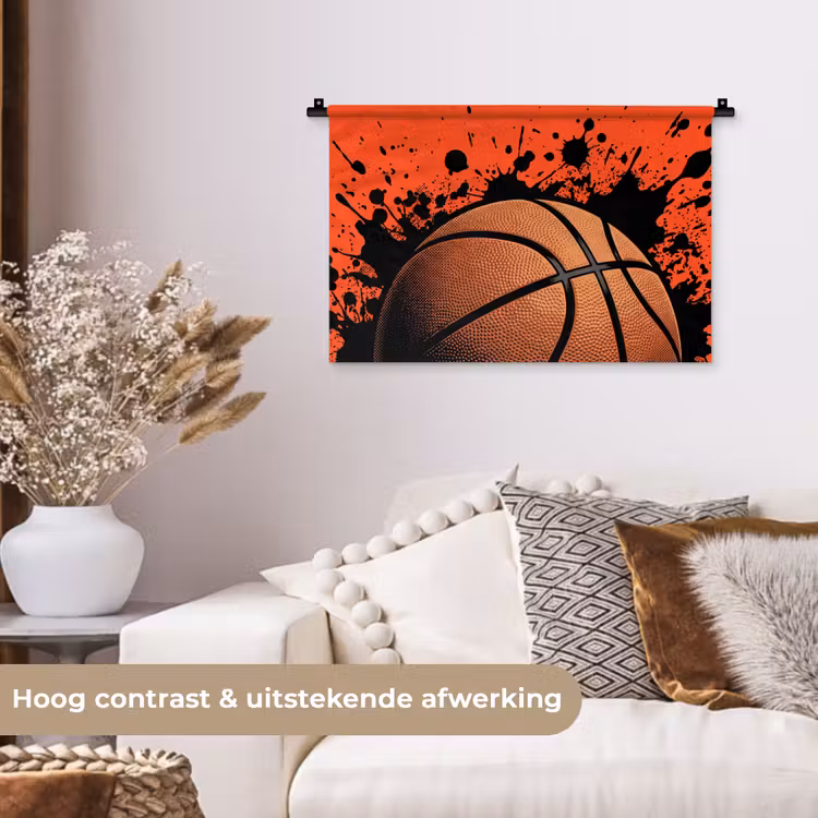 Wandkleed - Basketbal - Verf - Sport - Oranje — 4