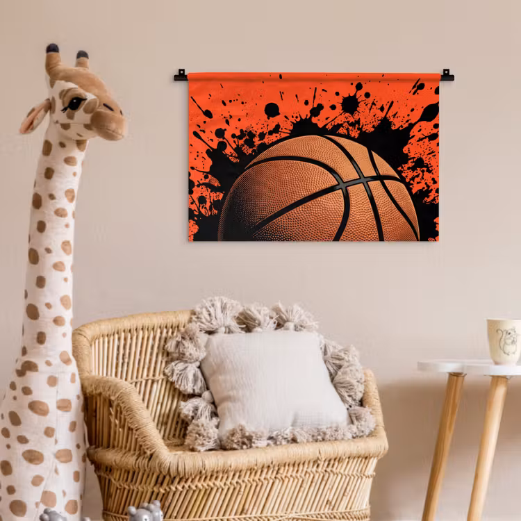 Wandkleed - Basketbal - Verf - Sport - Oranje — 5