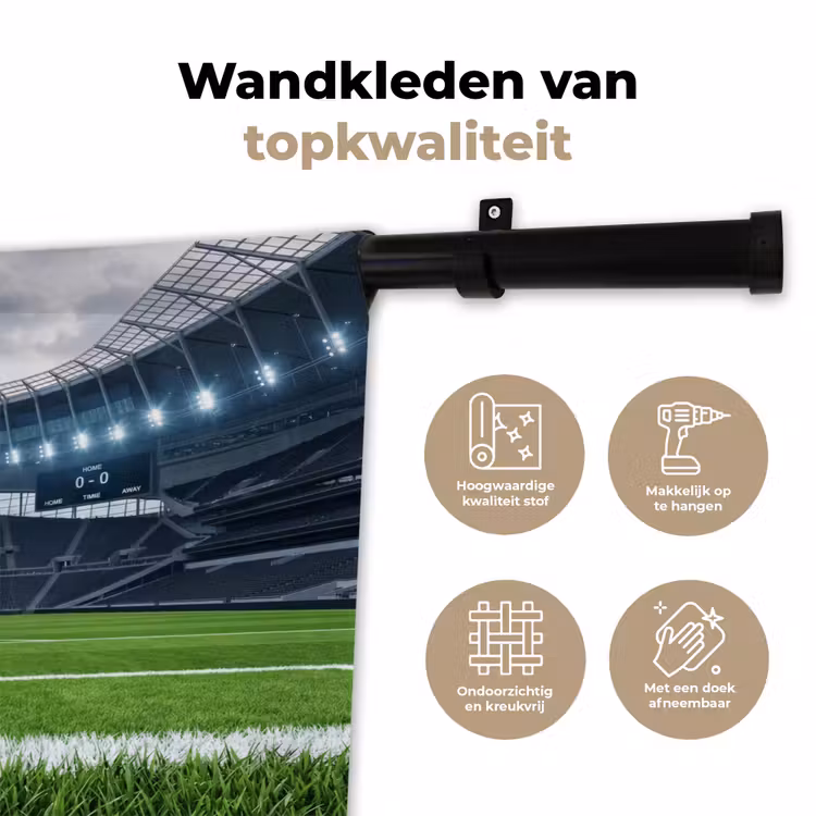 Wandkleed - Voetbal - Stadion - Sport - Groen — 3