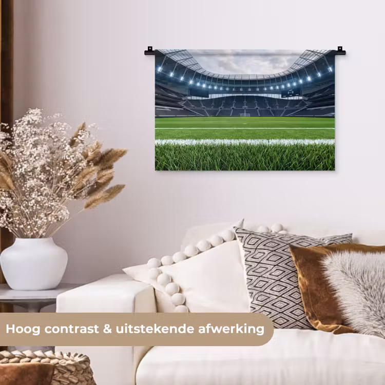 Wandkleed - Voetbal - Stadion - Sport - Groen — 4