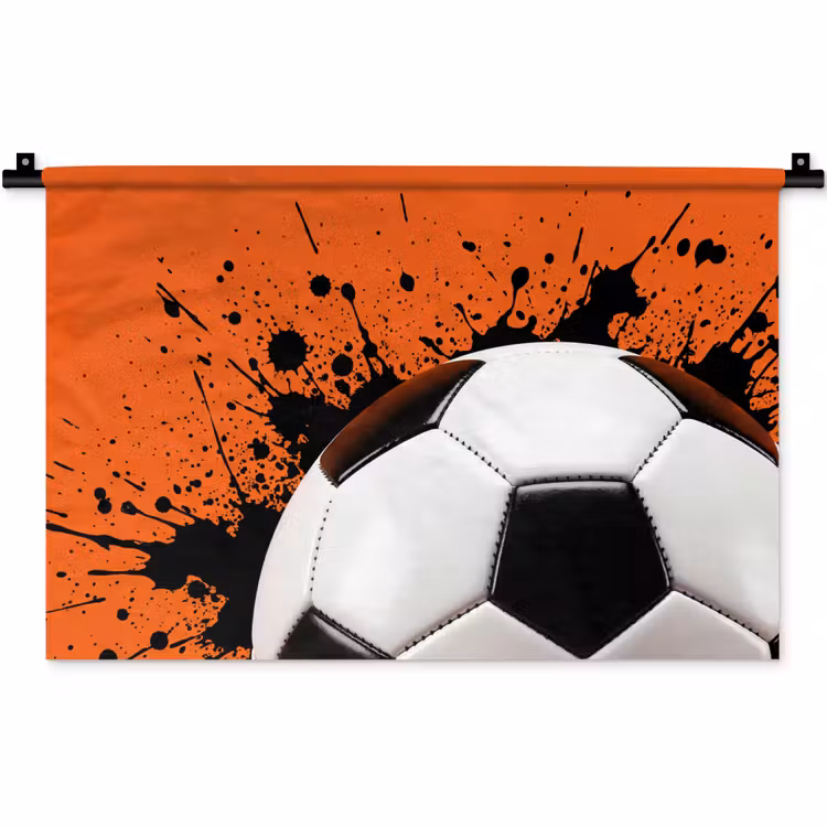 Wandkleed - Voetbal - Verf - Sport - Oranje — 1
