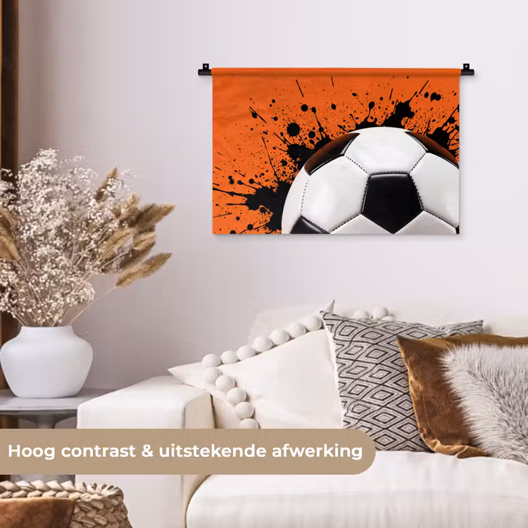 Wandkleed - Voetbal - Verf - Sport - Oranje — 4