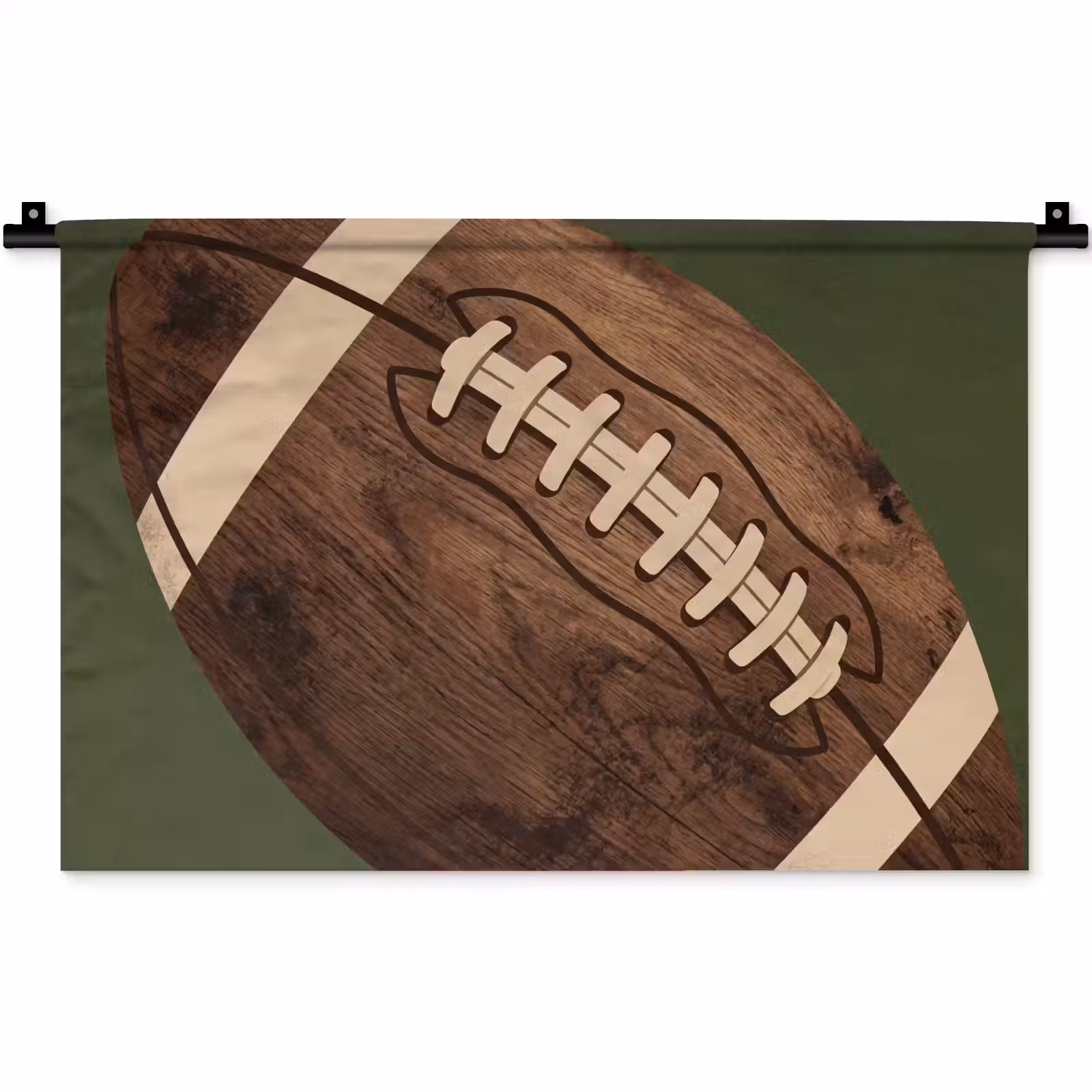 Wandkleed - Football - Hout - Sport - Groen — 1