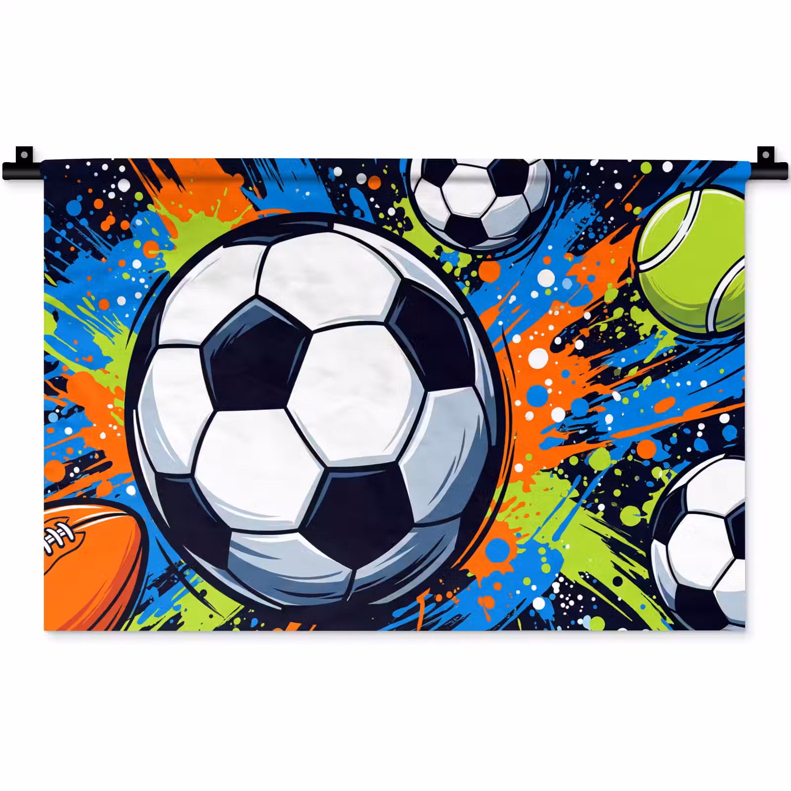 Wandkleed - Sport - Ballen - Kleurrijk — 1