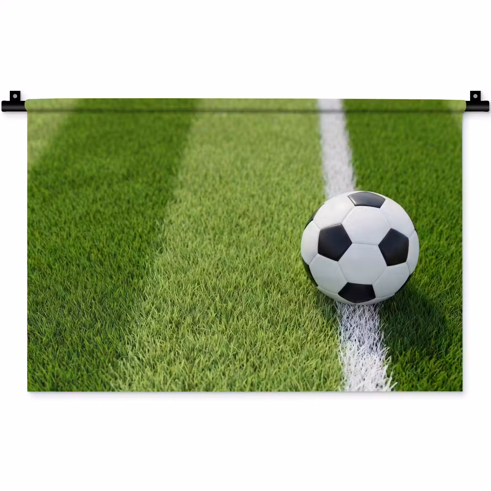 Wandkleed - Voetbal - Grasveld - Sport - Groen — 1