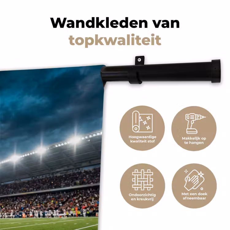 Wandkleed - Football - Bal - Stadion - Sport — 3