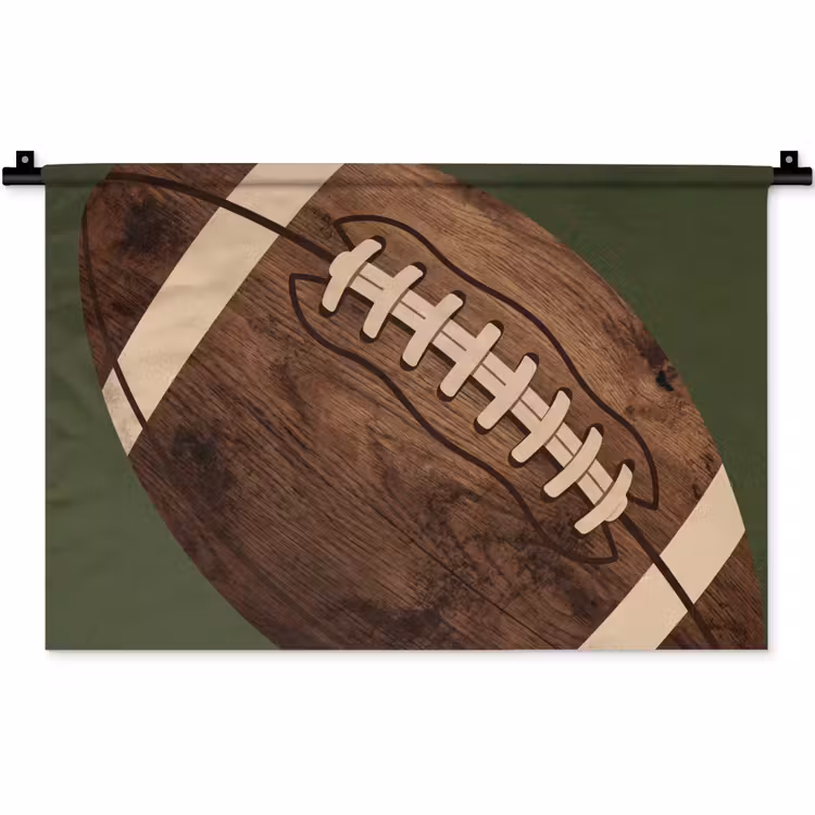 Wandkleed - Football - Hout - Sport - Groen — 1