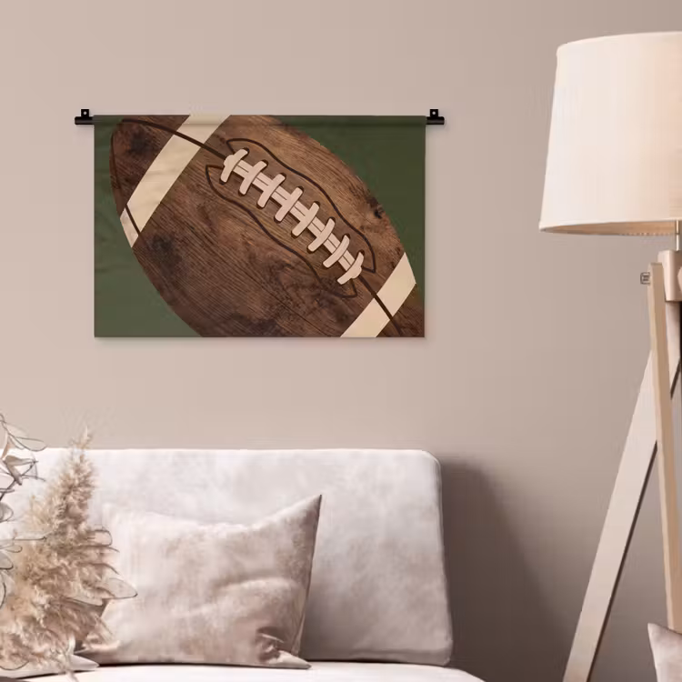 Wandkleed - Football - Hout - Sport - Groen — 2