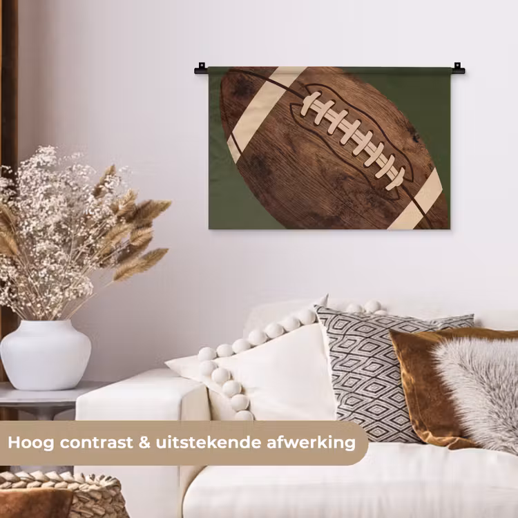 Wandkleed - Football - Hout - Sport - Groen — 4
