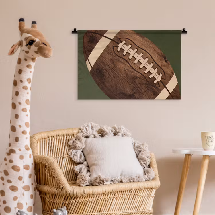 Wandkleed - Football - Hout - Sport - Groen — 5