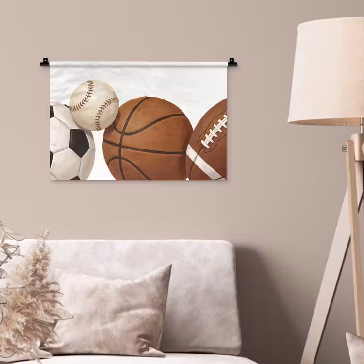Wandkleed - Sport - Ballen - Illustratie — 2