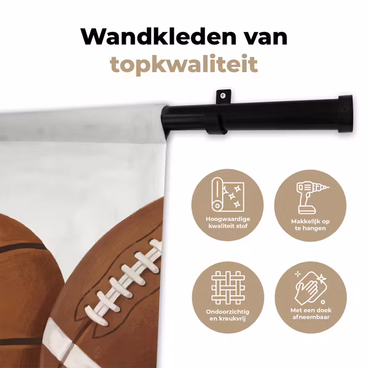 Wandkleed - Sport - Ballen - Illustratie — 3