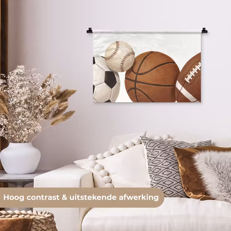 Wandkleed - Sport - Ballen - Illustratie — 4