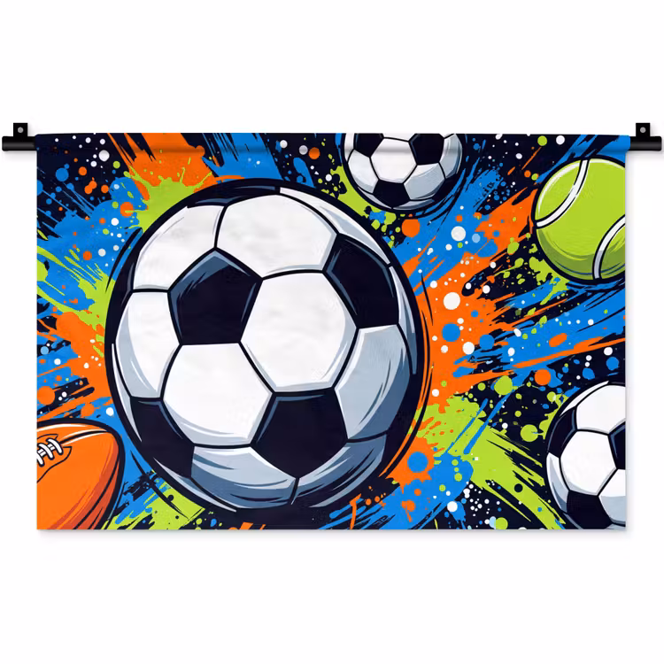 Wandkleed - Sport - Ballen - Kleurrijk — 1