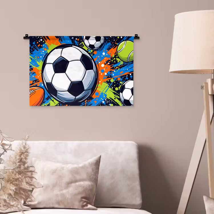 Wandkleed - Sport - Ballen - Kleurrijk — 2