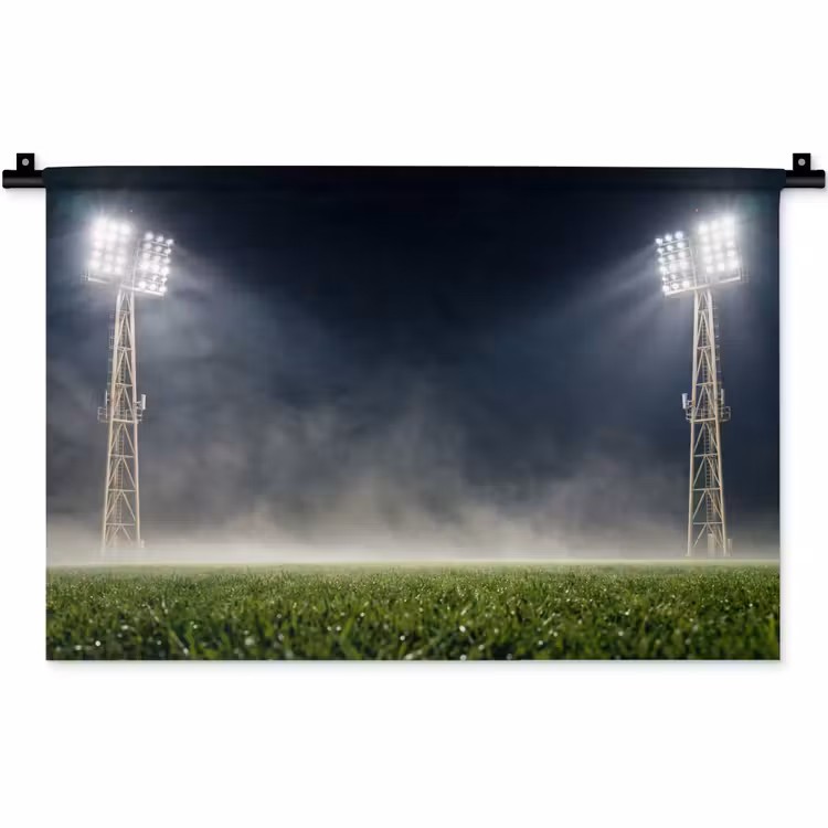 Wandkleed - Stadion - Lichtmast - Sport - Nacht — 1