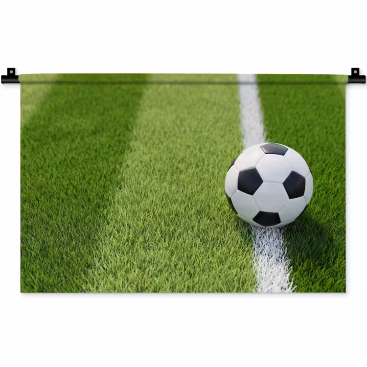 Wandkleed - Voetbal - Grasveld - Sport - Groen — 1