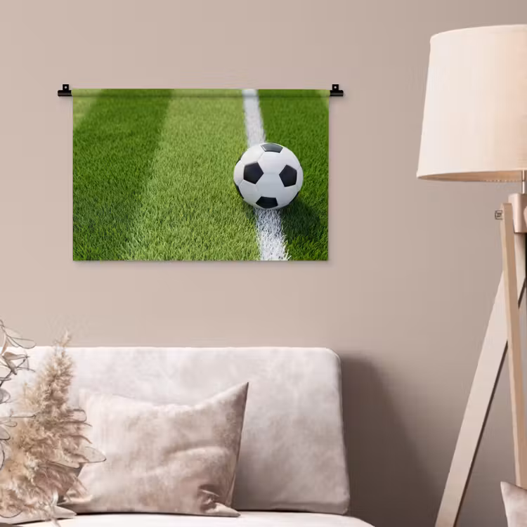 Wandkleed - Voetbal - Grasveld - Sport - Groen — 2