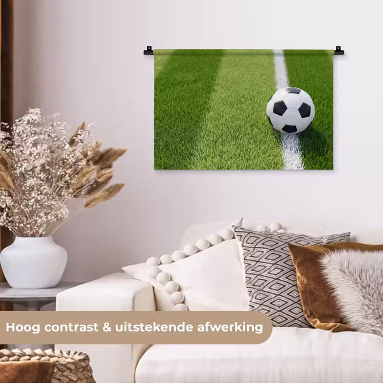 Wandkleed - Voetbal - Grasveld - Sport - Groen — 4