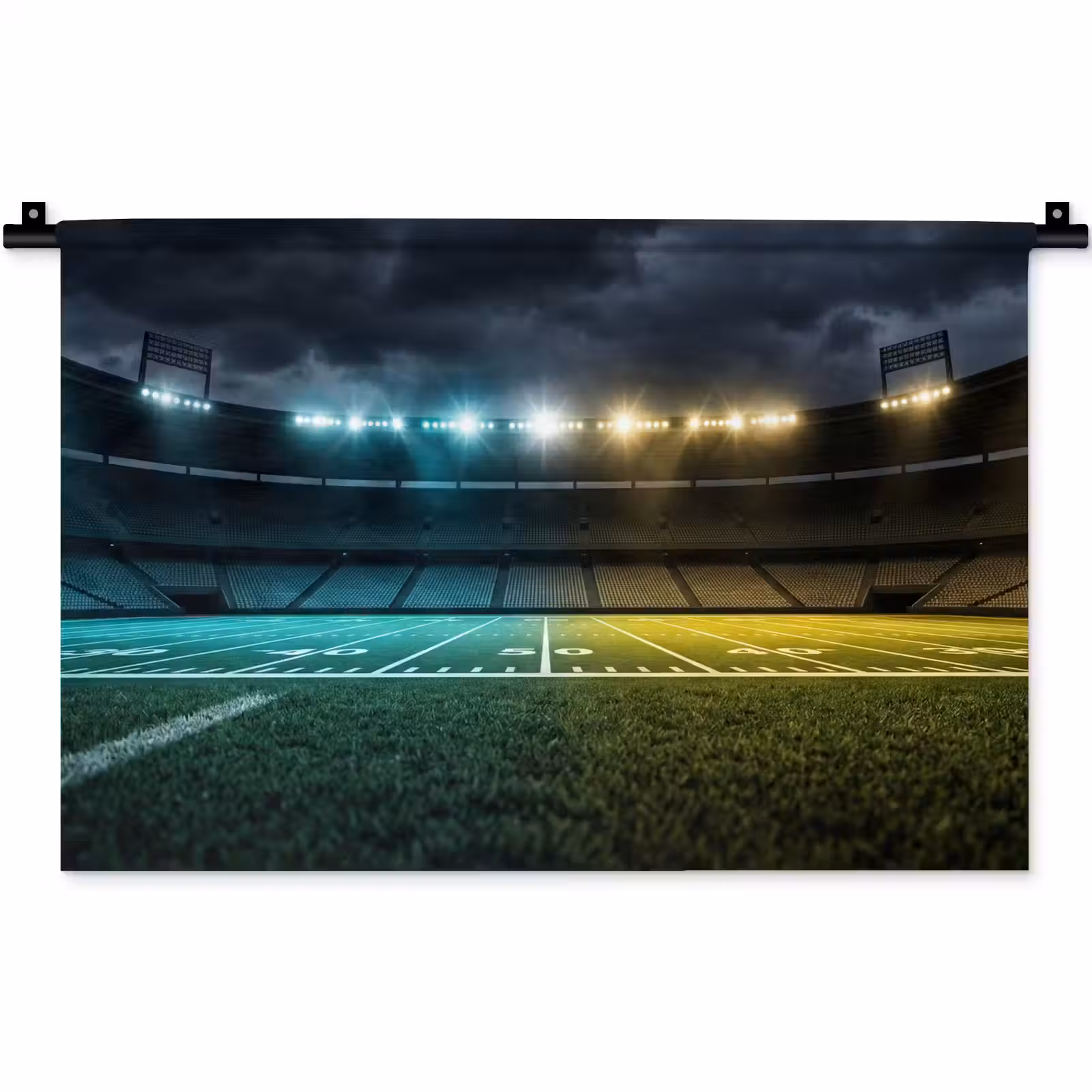 Wandkleed - Voetbal - Stadion - Nacht - Modern — 1